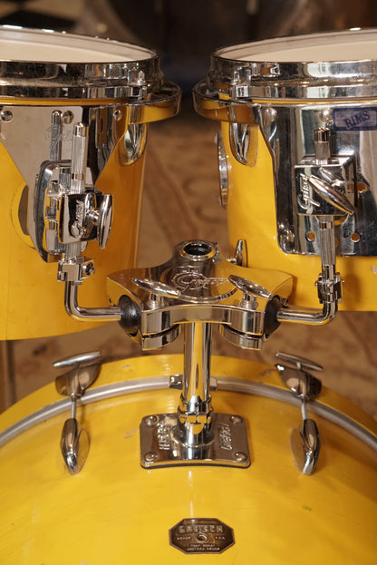 Gretsch 12/13/16/22" Drum Set - 1970s Yellow Lacquer