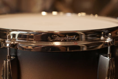 Slingerland 12/14/20/5.5x14" Radio King Outfit Drum Set - Black and Gold Lacquer