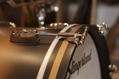 Slingerland 12/14/20/5.5x14" Radio King Outfit Drum Set - Black and Gold Lacquer