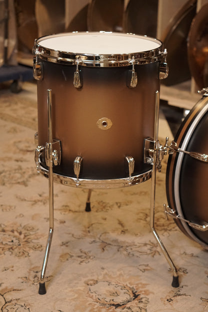 Slingerland 12/14/20/5.5x14" Radio King Outfit Drum Set - Black and Gold Lacquer