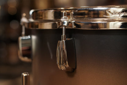 Slingerland 12/14/20/5.5x14" Radio King Outfit Drum Set - Black and Gold Lacquer