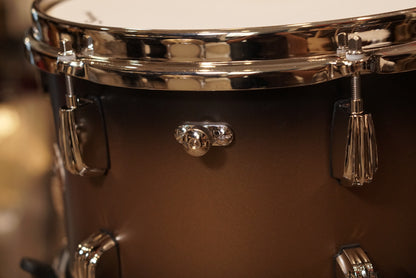Slingerland 12/14/20/5.5x14" Radio King Outfit Drum Set - Black and Gold Lacquer