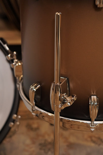 Slingerland 12/14/20/5.5x14" Radio King Outfit Drum Set - Black and Gold Lacquer