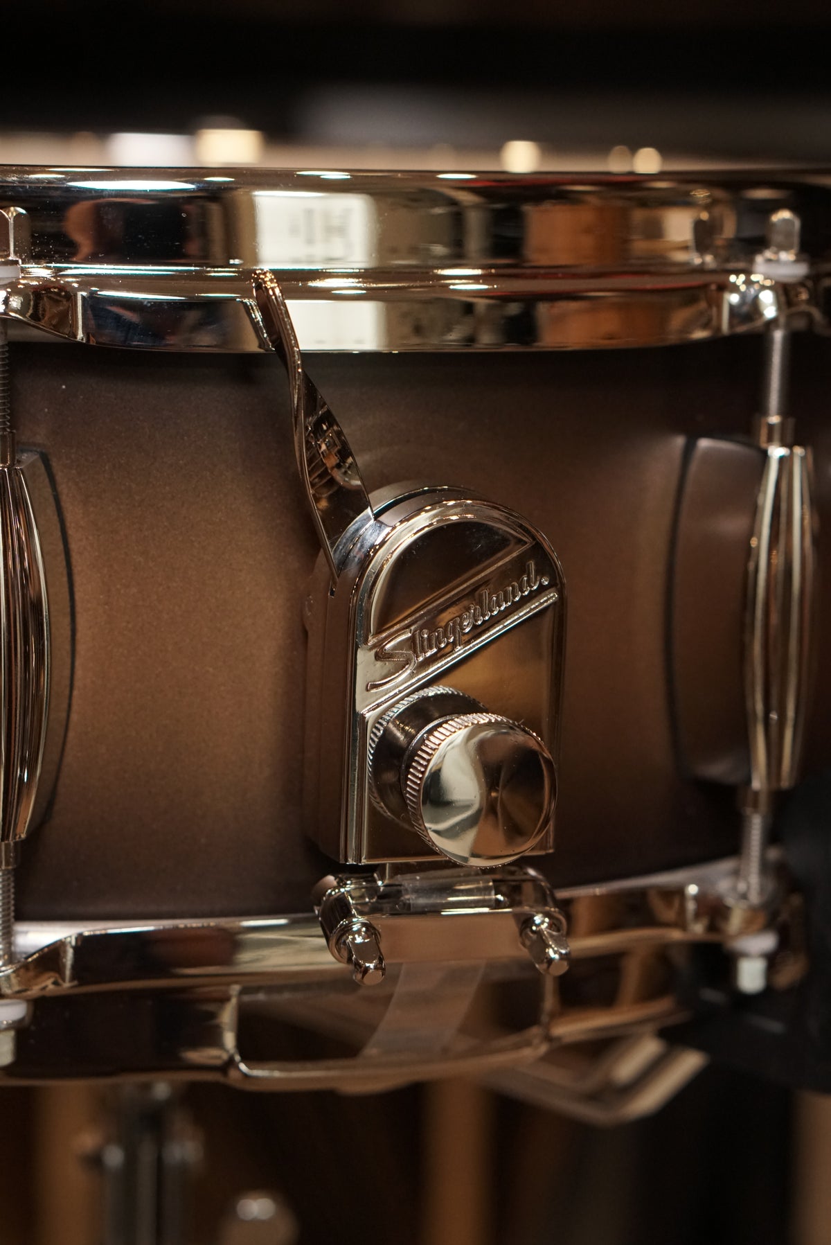 Slingerland 12/14/20/5.5x14" Radio King Outfit Drum Set - Black and Gold Lacquer