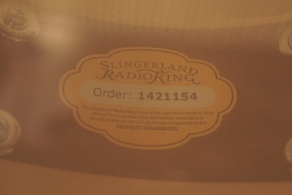 Slingerland 12/14/20/5.5x14" Radio King Outfit Drum Set - Black and Gold Lacquer