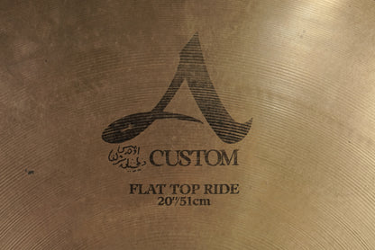 Zildjian 20" A. Custom Flat Top Ride Cymbal - 2132g