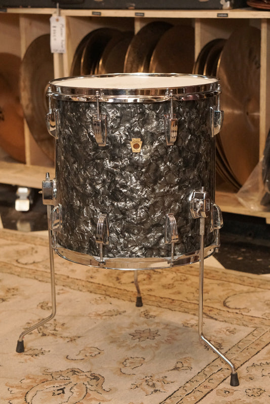 Ludwig 14x14" Floor Tom - 1960s Black Diamond Pearl