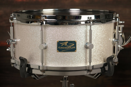 Canopus 6.5x14" "The Maple" Snare Drum - Silver Sparkle