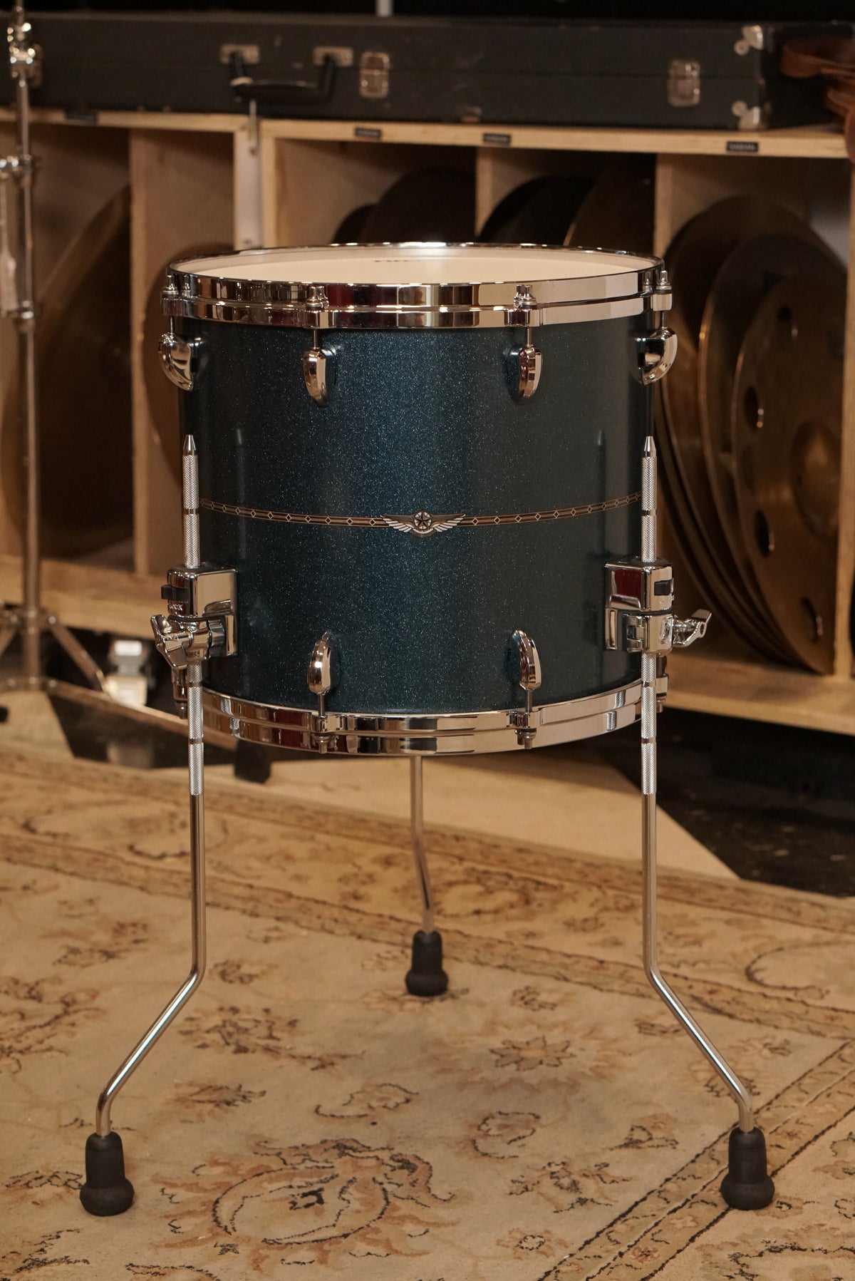 Tama 12x14" Star Maple Floor Tom - Satin Blue Metallic