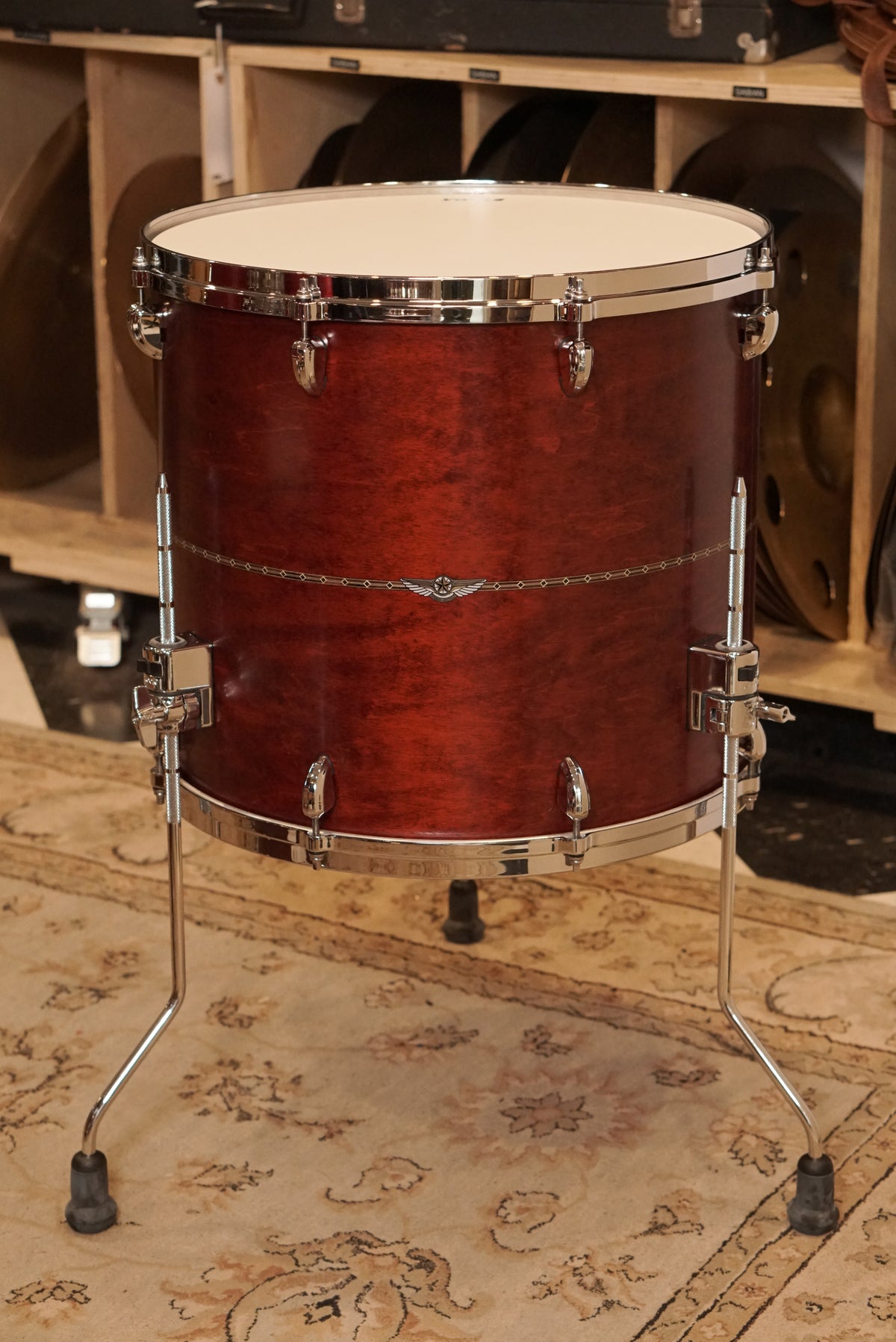 Tama 16x18" Star Maple Floor Tom - Satin Burgundy Red