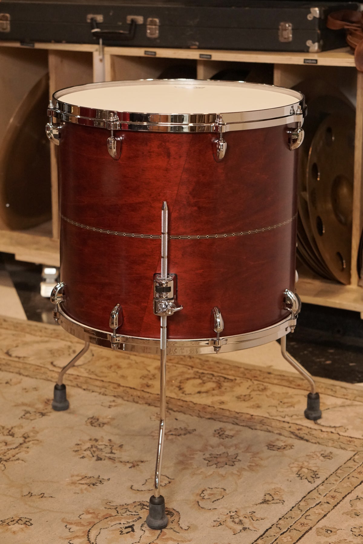 Tama 16x18" Star Maple Floor Tom - Satin Burgundy Red