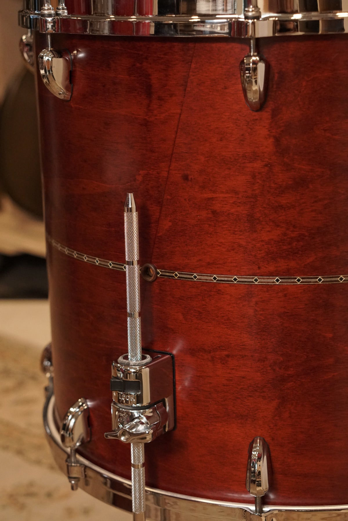 Tama 16x18" Star Maple Floor Tom - Satin Burgundy Red