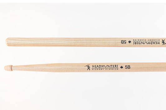 Headhunters Hickory 5B Wood Tip Drum Stick (HC5B)