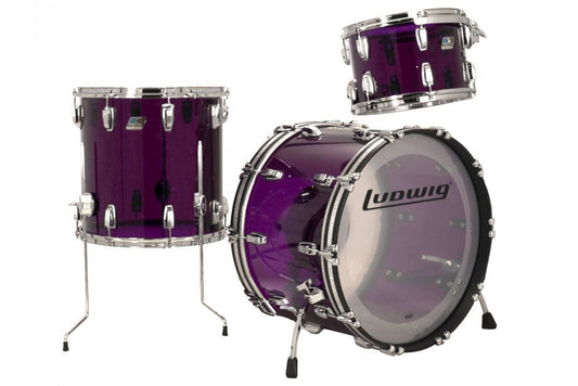 Ludwig 13/16/22" Vistalite Fab Outfit Drum Set - Purple