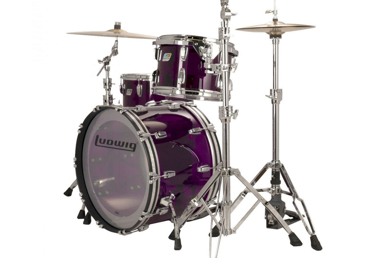 Ludwig 13/16/22" Vistalite Fab Outfit Drum Set - Purple