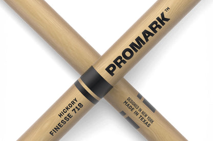 Promark Finesse 718 Hickory Small Round Wood Tip Drum Stick