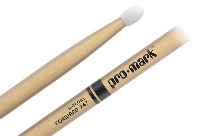 Promark Classic Forward 747 Hickory Oval Nylon Tip Drum Stick