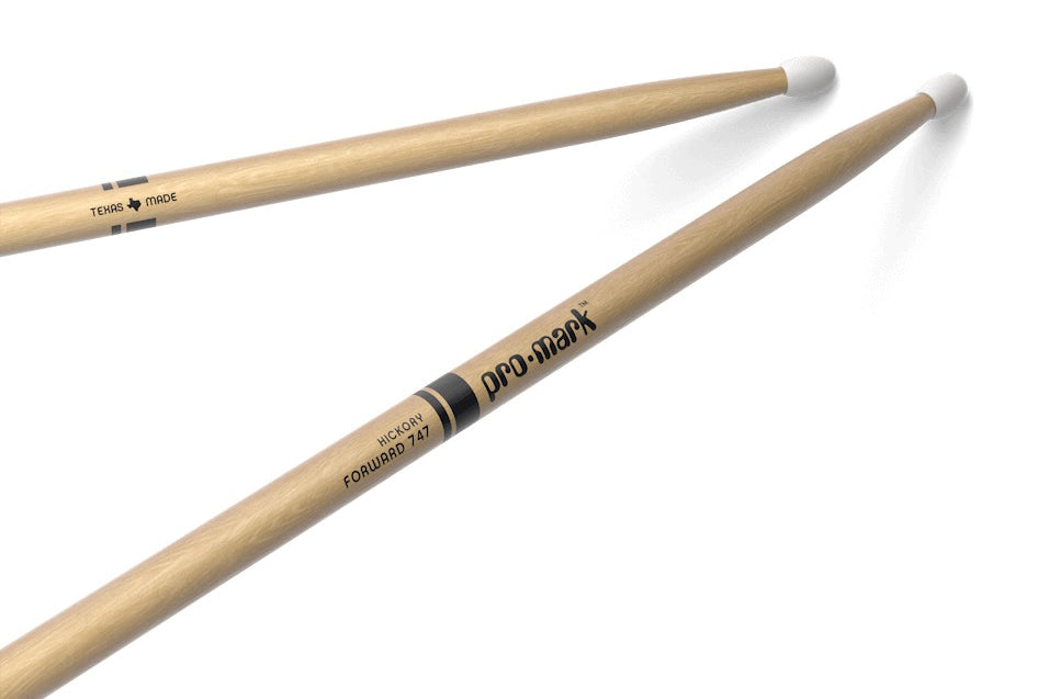 Promark Classic Forward 747 Hickory Oval Nylon Tip Drum Stick