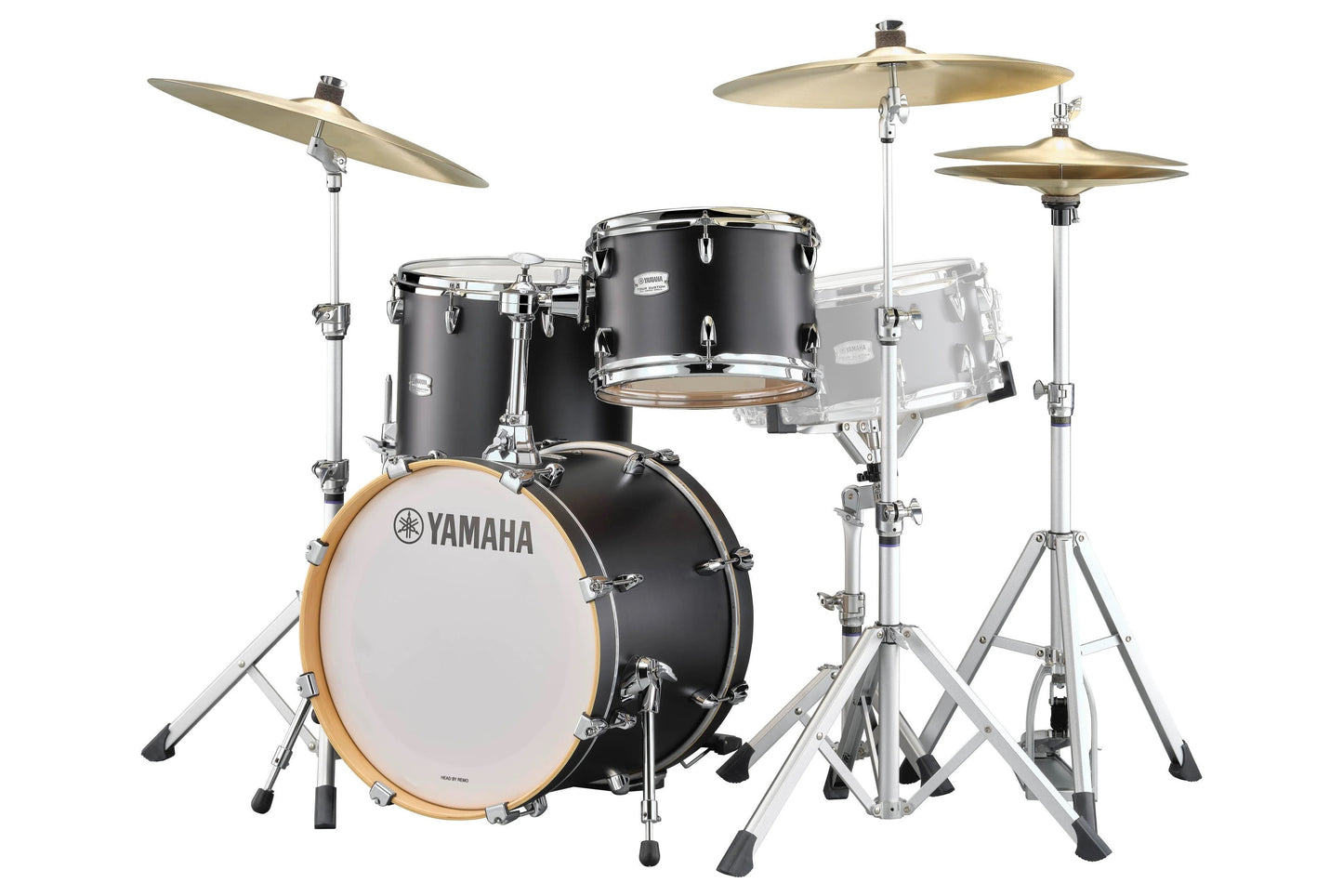 Yamaha 12/14/18" Tour Custom Bop Drum Set - Licorice Satin