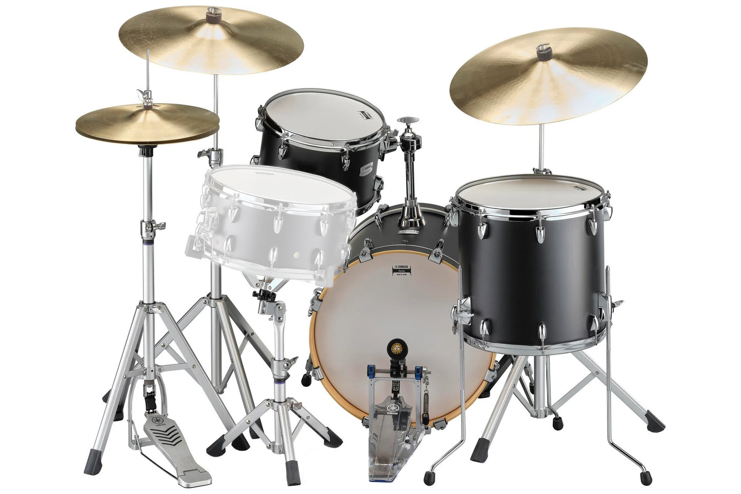 Yamaha 12/14/18" Tour Custom Bop Drum Set - Licorice Satin