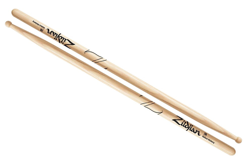 Zildjian 7A Select Hickory Drum Sticks