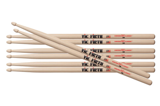 Vic Firth 5B Drum Stick Value Pack (4 for 3)