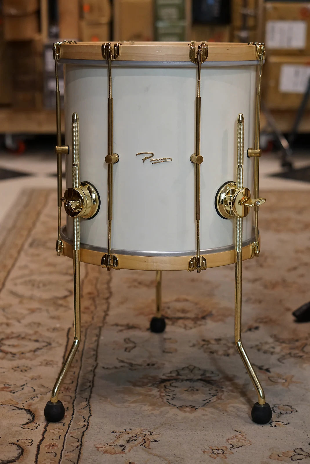 Parra 12/14/20/5.5x14" Cedar/Maple Drum Set - White Lacquer